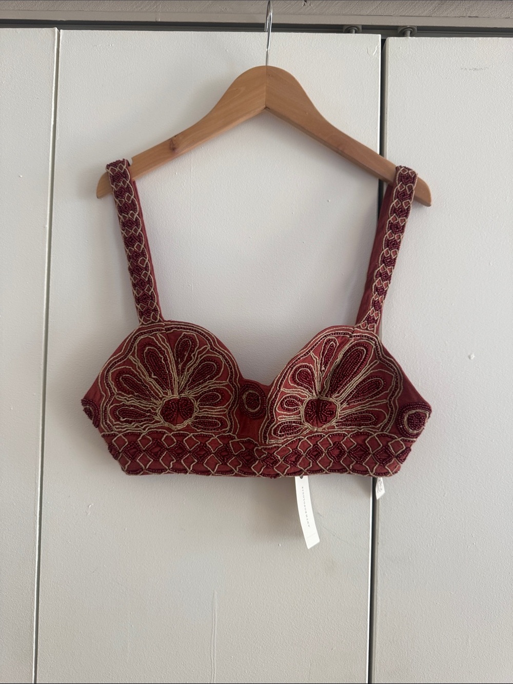 Celandine Beaded Shell Crop Top